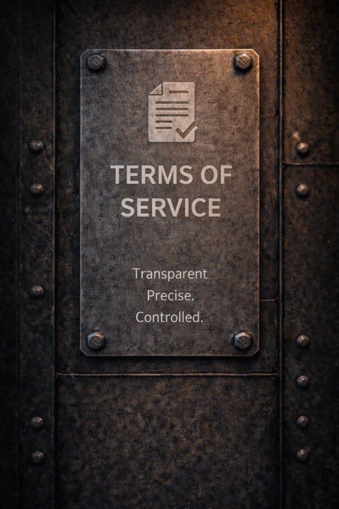 DCLA Fab Terms Of Service governing use of fabrication services and website access