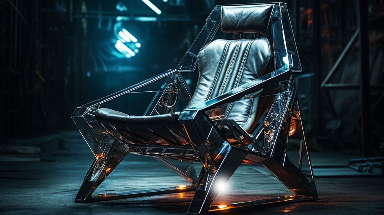 DCLA FAB conceptual fabrication project featuring custom steel structure and industrial seating in engineered outdoor environment