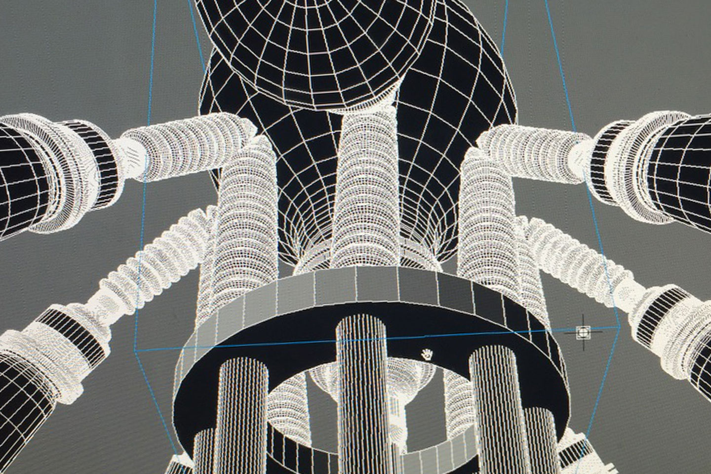 DCLA FAB 3D CAD engineering model showing structural fabrication system during design phase