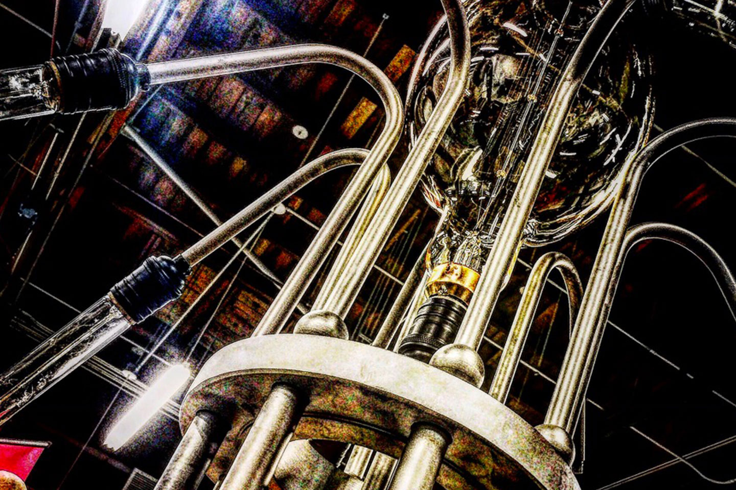 DCLA FAB custom metal fabrication and lighting assembly during final build phase